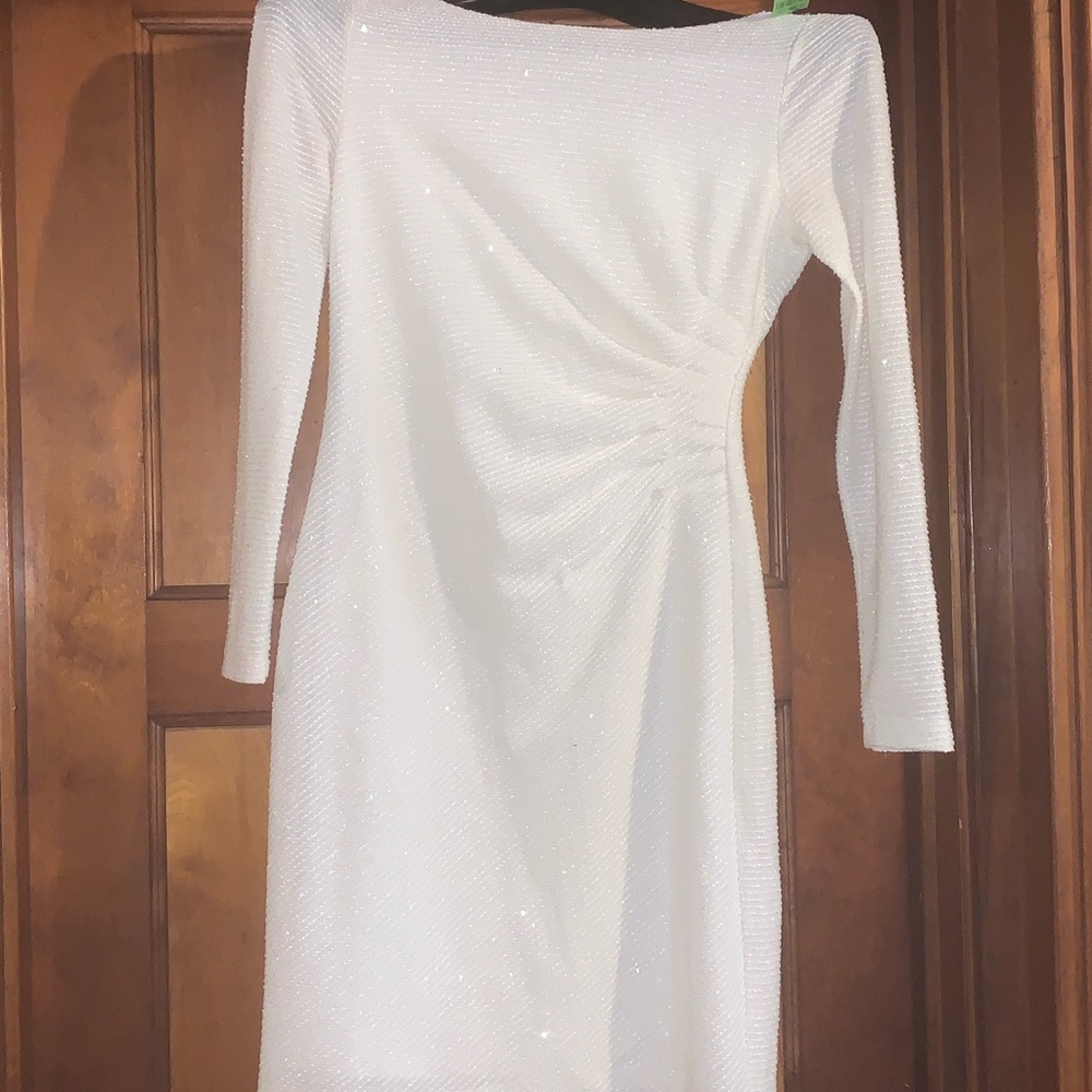 White Vince Camuto beaded size 6